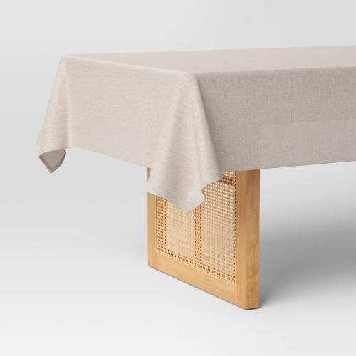 60x104 Linen Blend Tablecloth Cream - Threshold™