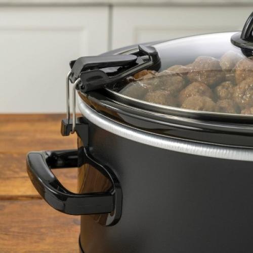 Crock-Pot 6qt Cook & Carry One Touch Programmable Slow Cooker Matte Black
