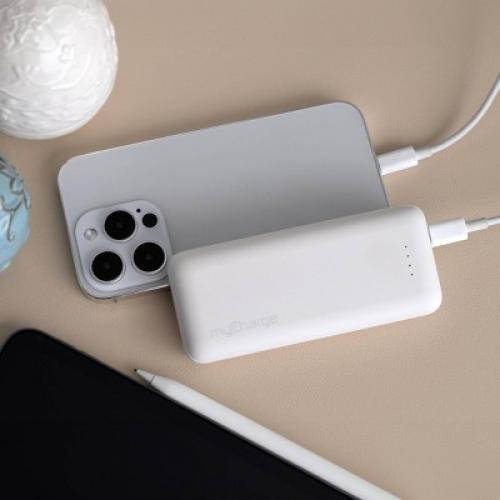 myCharge 5000mAh Power & Go Power Bank - White