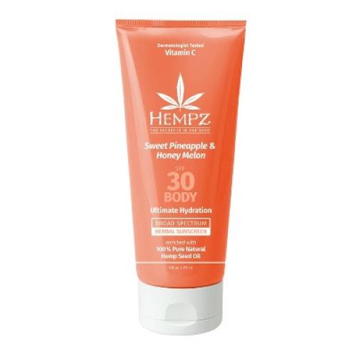 Hempz Sweet Pineapple & Honey Melon Herbal Body Sunscreen - SPF 30 - 6oz (pack of 3)