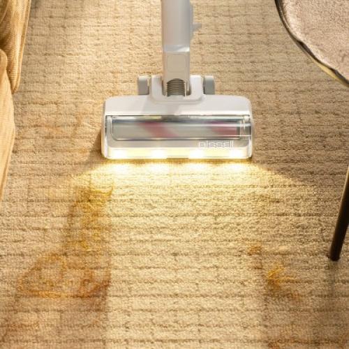 BISSELL PowerClean Swivel Head Cordless Stick Vacuum 4342 10.5 Cleaning Path BLACK/PURPLE