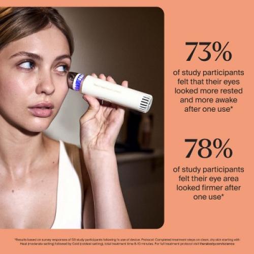 Color White Therabody TheraFace Depuffing Cold & Heat Facial Treatment Wand - White