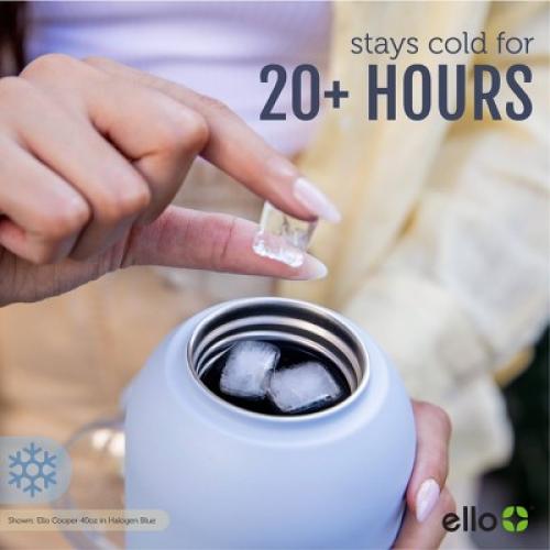 Ello Cooper 32oz Stainless Steel Water Bottle - Light Blue: BPA-Free, Reusable, Hand Wash, Cold Beverages, All Ages MISSING STRAW