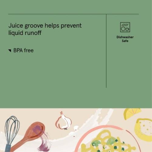 11x14 Nonslip Recycled Poly Cutting Board Vintage Cream - Figmint™: Dishwasher-Safe, Juice Canal