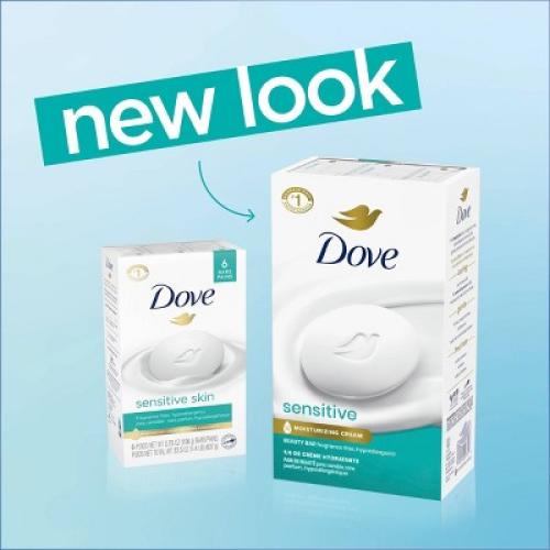 Dove Beauty Sensitive Skin Unscented Beauty Bar Soap - 8pk - 3.75oz each