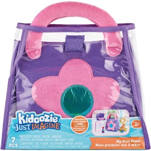 Kidoozie My First Purse - Pretend Play Toy Including Pretend Play Smart Phone, Keys, Mirror, Wallet, Credit Card and Lipstick; Ages 2