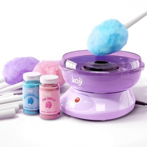 Koji Cotton Candy Maker Set: Purple Plastic Candy Machine, 450W, Hand Wash, 7 Height, 11.1 Depth, 10.9 Width