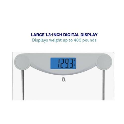 Bluetooth Body Weight Scale Clear - Weight Watchers: Digital Glass Bathroom Scale, LCD Display, 400 lb Capacity