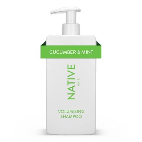 2pack Native Vegan Cucumber & Mint Natural Volume Shampoo, Clean, Sulfate, Paraben and Silicone Free - 16.5 fl oz