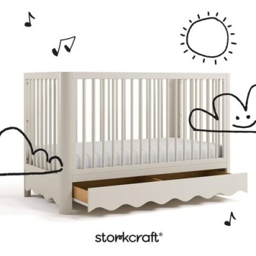 Storkcraft Casablanca Convertible Crib with Drawer - Frosted Oat