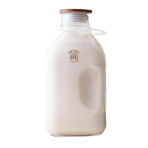 Almond Cow 60oz Glass Milk Jug with Easy-Pour Spout