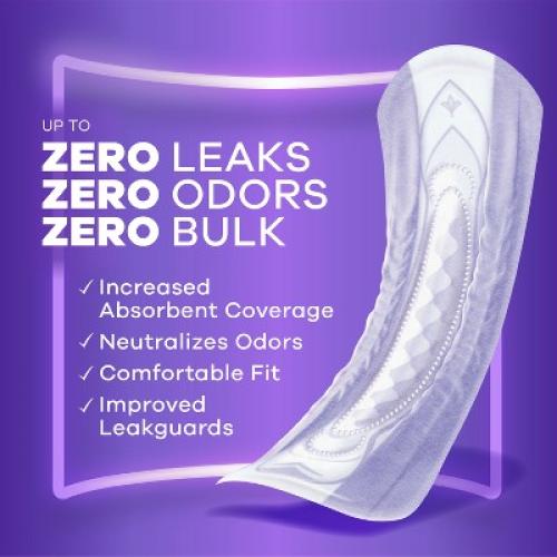 Always Discreet Incontinence and Postpartum Incontinence Pads for Women - Extra Heavy Absorbency - Long Length - 45ct