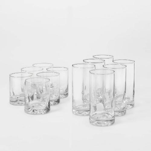 12pc Glass Telford Tumbler Set - Threshold Missing accessories ™