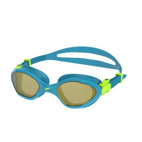 Speedo Junior Amp Mirrored Swim Goggles - Blue/Green