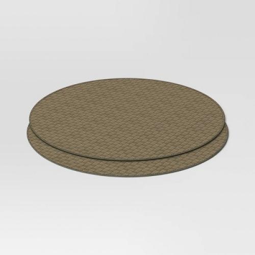 2pk Textured Faux Leather Charger Olive - Threshold™