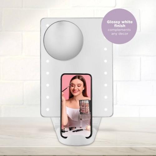 Conair LED Hollywood Lighted Social Media Makeup Mirror - White