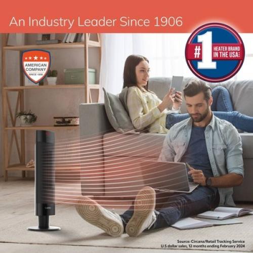 Lasko Ceramic Pedestal Heater with Remote Control: 1500W, Adjustable Thermostat, Portable, LED Display, ETL Listed