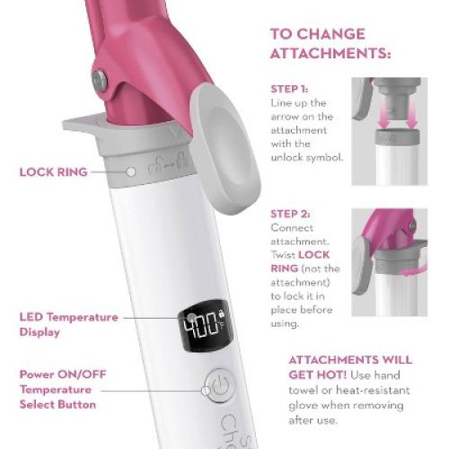 Conair Style Chemistry Triple Barrel Hair Waver Attachment For Use With Style Chemistry Starter Kit Power Handle - 1