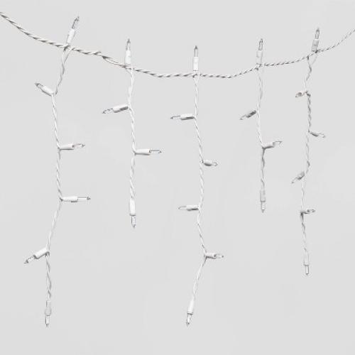 300ct Incandescent Mini Christmas Christmas Icicle Lights Clear with White Wire - Wondershop™
