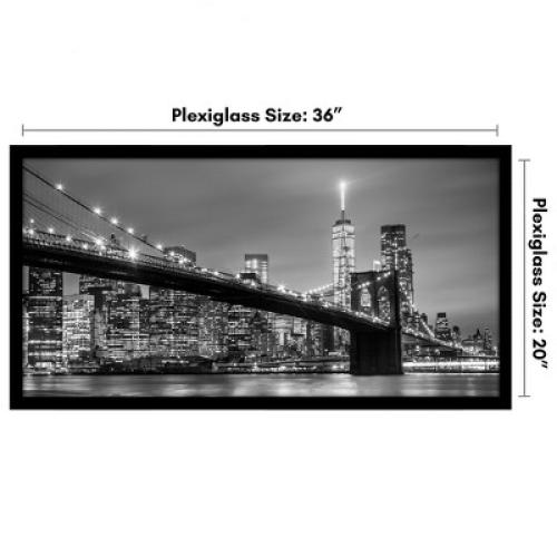 Americanflat 20x40 Picture Frame with Polished Plexiglass - Black Picture Frame with Engineered Wood - Epic Collection