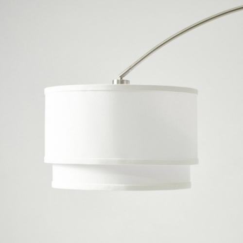 Brightech Mason Modern Marble Base Adjustable Arm Extendable (Includes LED Light Bulb) Floor Lamp Nickel