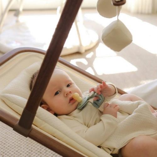 Snuggle Me Baby Bouncer and Rocker - Walnut Brown