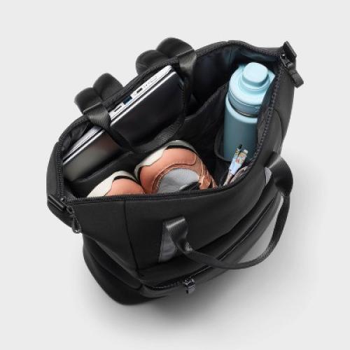 Faux Neoprene Tote Backpack - All in Motion Black