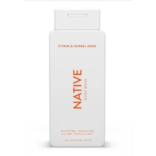 2 pack Native Body Wash - Citrus & Herbal Musk - Sulfate Free - 18 fl oz