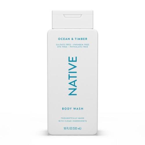 2pack Native Body Wash for Men & Women - Ocean & Timber - Sulfate Free - 18 fl oz ki