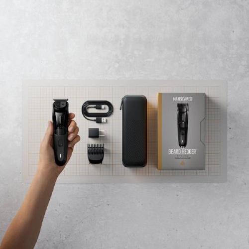 MANSCAPED The Beard Hedger SkinSafe Cordless Beard Trimmer, Waterproof Clippers for Facial Hair Shaving