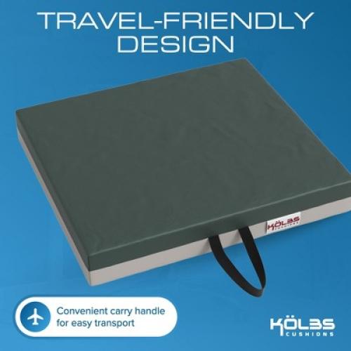 Size 20x16 Kolbs Gel Extreme | Wheelchair Cushion Seat Cushion | 20 x 16 Inch Seat, 3 Inch Thick | Coccyx, Sciatica & Tailbone Pain Relief Cushion