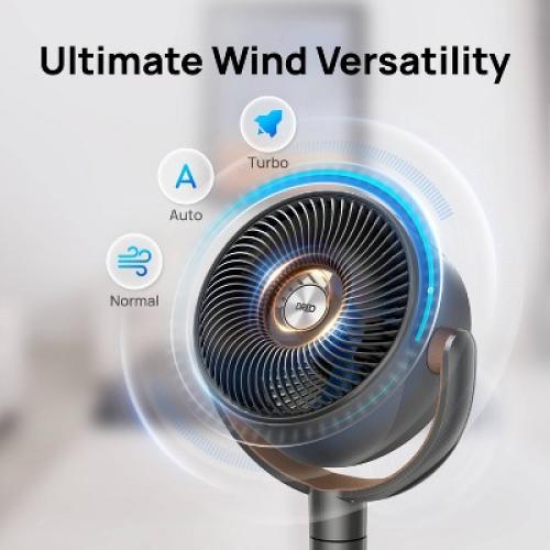 Dreo Pedestal Oscillating Fan Black and Carmel
