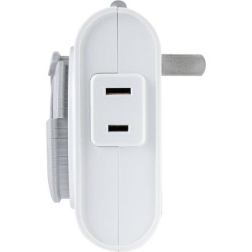 GE Indoor Mechanical Timer 24hr 2-Polarized Outlet Big Button White: Push Button, No Assembly, 1-Year Warranty, PET Material 2pk