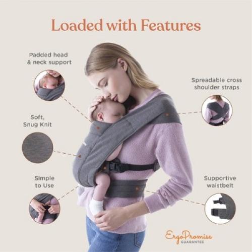 Color Blue Ergobaby Embrace Cozy Knit Newborn Carrier - Oxford Blue