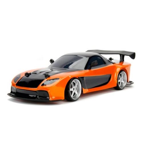 Jada Toys Fast & Furious Elite Drift RC 1993 Mazda RX-7 Remote Control Vehicle 1:10 Scale Orange