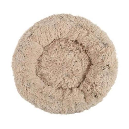 Best Friends by Sheri Luxury 23 Inch Shag Faux Fur Donut Dog Cat Pet Bed, Taupe