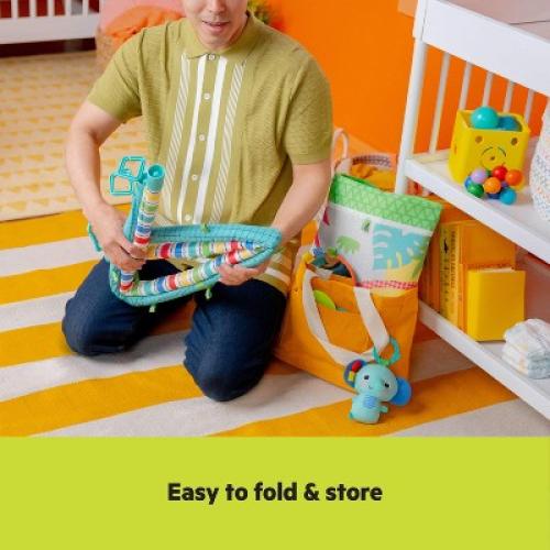 Bright Starts Wild Wiggles Baby Activity Gym & Machine-Washable Play Mat - Green