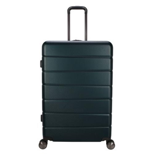 Skyline Hardside Large Checked Spinner Suitcase - Sea Moss: 8 Wheels, Telescoping Handle