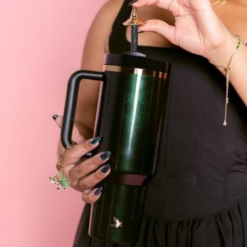 CharCharms (2) 4pk 30oz Water Bottle Straws Wicked 2 Elphaba