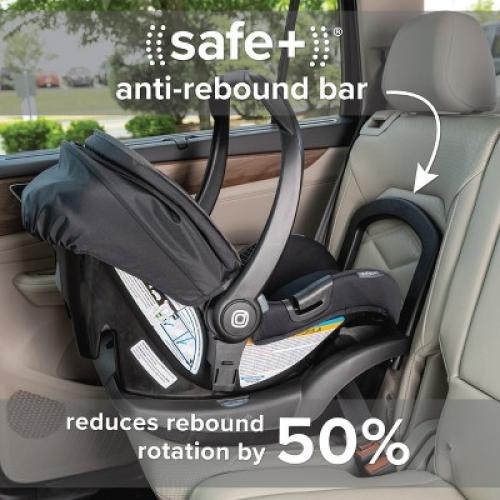 Diono Quantum 4 3-in-1 Travel System with LiteClik30 R SafePlus Infant Car Seat and Base, Black Jet