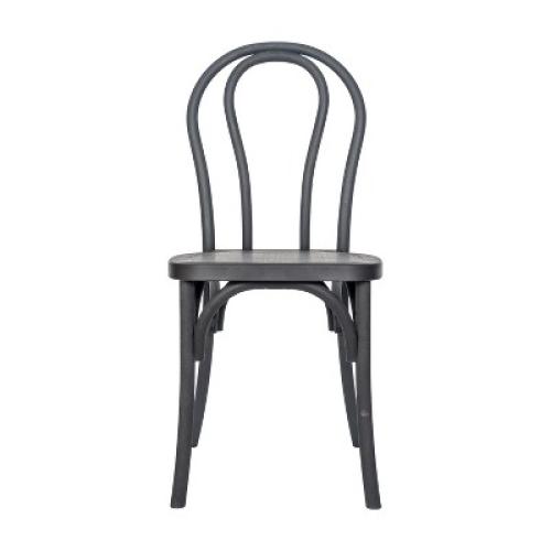 Color Black Flash Furniture HERCULES Commercial Black Indoor/Outdoor Wood Look Resin Thonet Style Chair