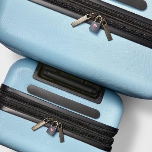 2pk Key Luggage Lock Gray - Open Story™: Solid Metal Travel Accessories
