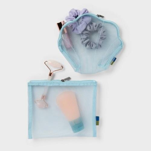 2pk Mesh Shell Pouch Packing Bag - Open Story™ Blue