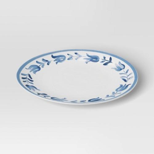 13 Stoneware Serve Platter Blue Floral - Threshold™