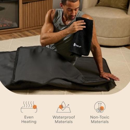 Lifepro RejuvaWrap Infrared Sauna Blanket - Portable Far Infrared Sauna for Detox, Relaxation, Muscle Recovery & Adjustable Heat