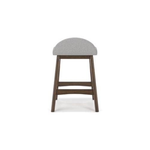 Set of 2 Color Grey Signature Design by Ashley Lyncott Counter Height Upholstered Barstool with Foam Cushion, Set of 2, Light Gray