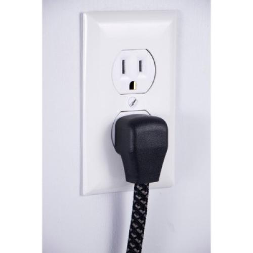 Philips 8' 3-Outlet Grounded Extension Cord - Black