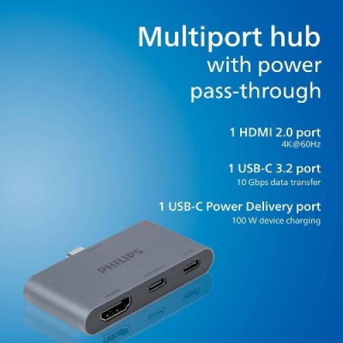 Philips USB-C & HDMI Hub with Power Delivery