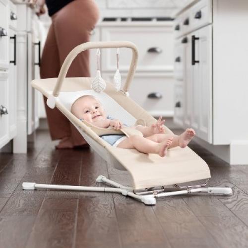 Baby Delight Highland Organic Portable Baby Bouncer - Oat