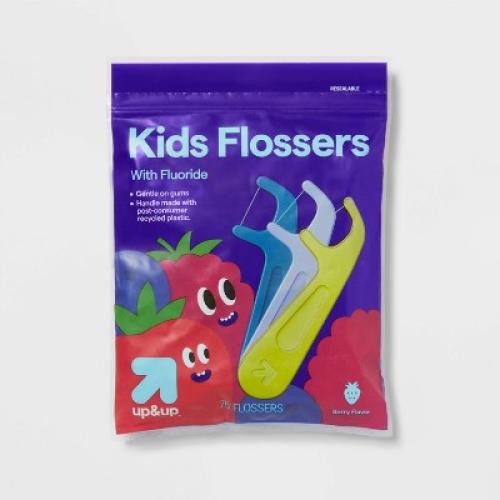Flossers Kids' Berry - 75ct - up&up™ 2 Pack